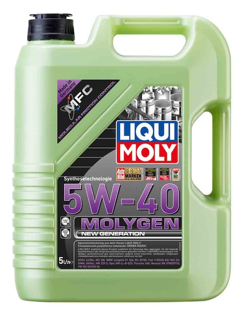 Aceite sintético Liqui Moly para automóvil 5w-40 5 L