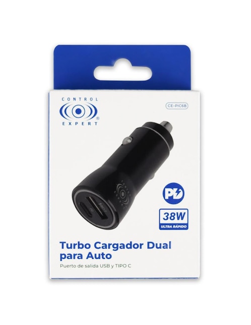 Cargador auto Control Expert de 37 W USB