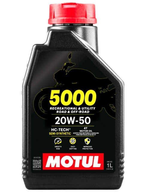 Aceite semi sintético para moto 20W-50 1 L Aceite semi sintético para moto 20W-50 1 L