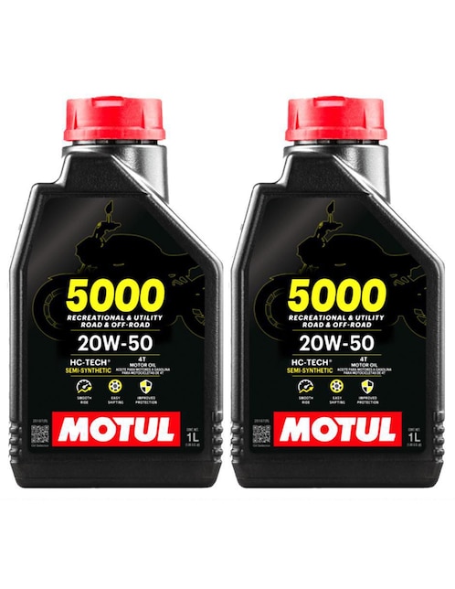 Aceite semi sintético Motul para moto 20W-50 2 L