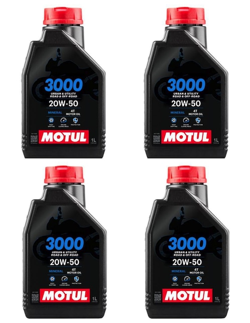 Aceite mineral para moto 20W-50 4 L Aceite mineral para moto 20W-50 4 L