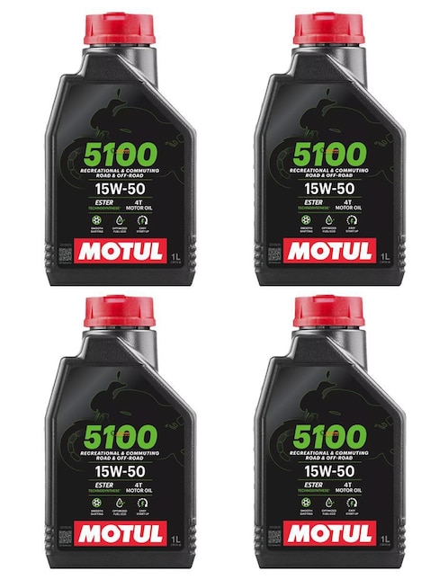 Aceite sintético Motul para moto 15W-50 4 L