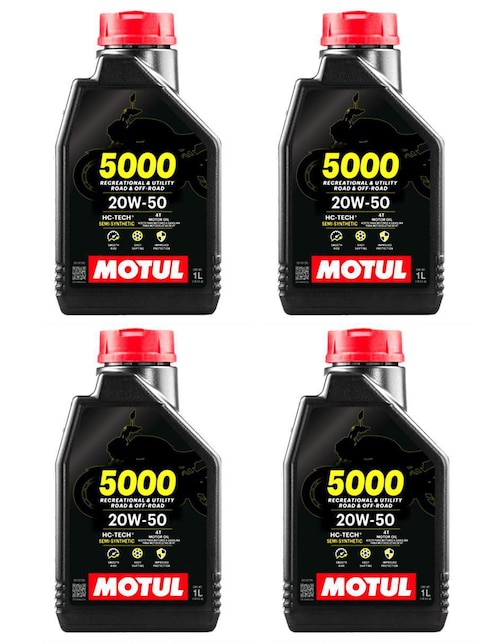 MOTUL Aceite semi sintético Motul para moto 20W-50 4 L
