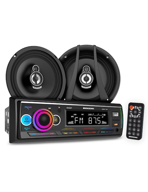 Kit de autoestéreo con subwoofer Broksonic bs-320f26