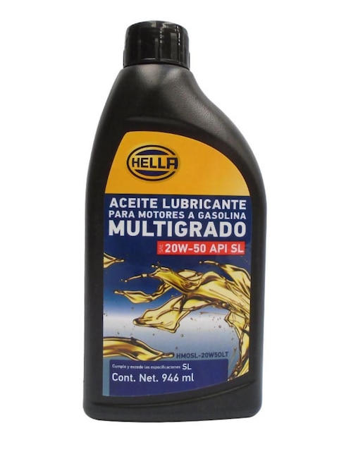 Aceite multigrado Hella para automóvil 20W-50 946 ml