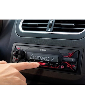 Autoestéreo doble din con subwoofer Sony kit dsx-a410bt + xs-fb161e