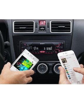 Autoestéreo doble din con subwoofer Sony kit dsx-a410bt + xs-fb161e