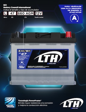 Acumulador Lth L-47(LN2)-660 AGM
