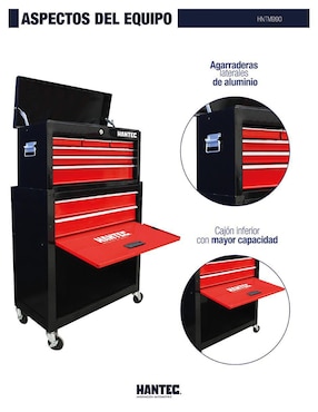 Caja de herramientas Hantec 9 compartimentos