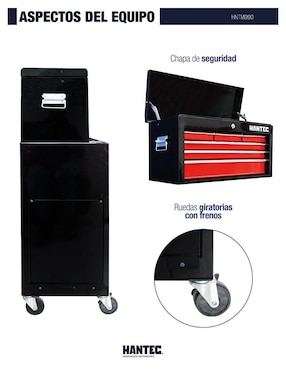 Caja de herramientas Hantec 9 compartimentos