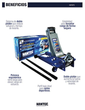 Gato hidráulico de patín Hantec