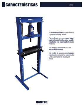 Prensa hidráulica Hantec de acero