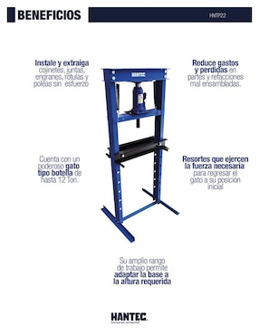 Prensa hidráulica Hantec de acero