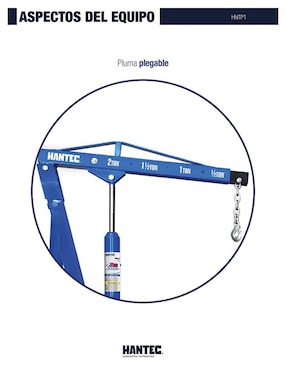 Pluma hidráulica Hantec de acero para profesional