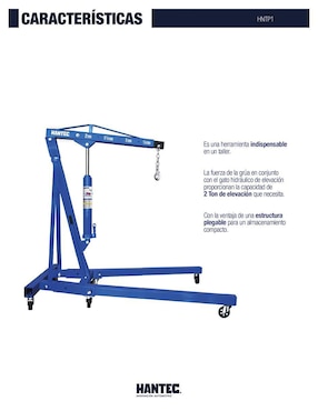 Pluma hidráulica Hantec de acero para profesional