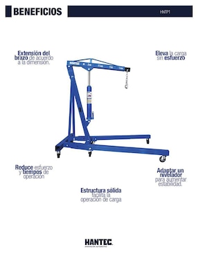 Pluma hidráulica Hantec de acero para profesional