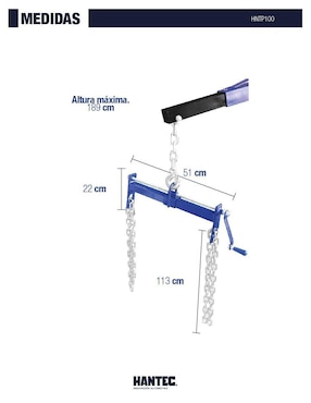 Soporte pluma para motor Hantec
