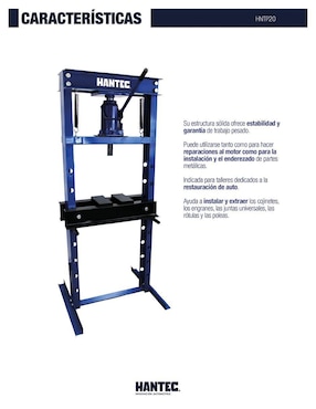 Prensa hidráulica Hantec de acero