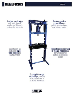 Prensa hidráulica Hantec de acero