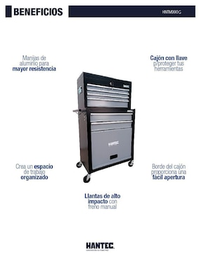 Caja de herramientas Hantec 9 compartimentos