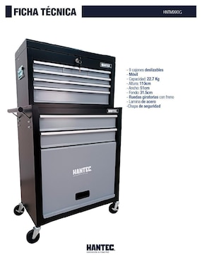 Caja de herramientas Hantec 9 compartimentos