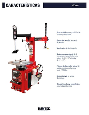 Desmontadora de llantas Hantec