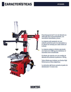 Desmontadora de llantas Hantec