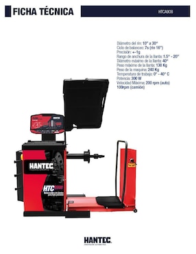 Balanceadora de llantas Hantec