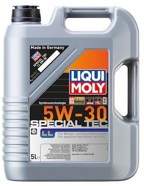 Aceite sintético Liqui Moly para automóvil 5W-30 Garrafa de aceite de 5 L 1 Lavador de motor 1 Lavador de inyectores