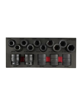 Juego de dados Urrea 7501mc 15 piezas