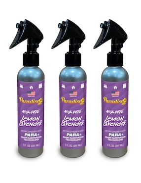 Set Aromatizante Paradise Air Anywhere Para Auto Eliminador De Olores De Aroma Lemon Lavander