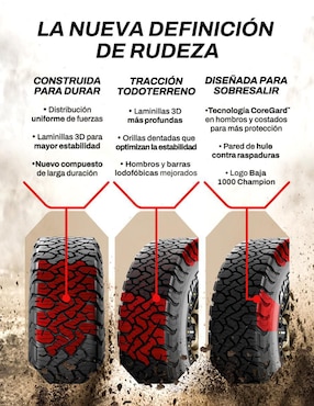 Llanta para auto Bfgoodrich All-Terrain Ko3 128s 315/70R17