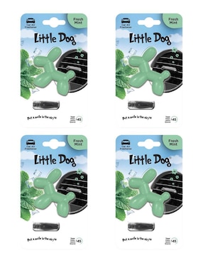 Set Aromatizante Little Dog Para Auto De Aroma Menta Fresca