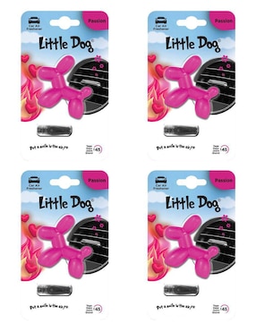 Set Aromatizante Little Dog Para Auto De Aroma Pasión