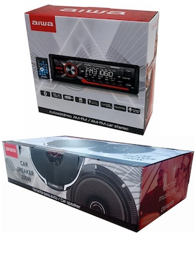 Kit de autoestéreo con subwoofer Aiwa aw3269bt/taw1633