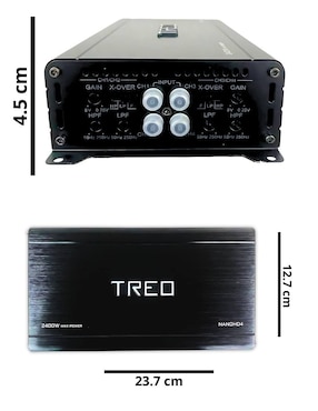 Amplificador para auto Audiopipe NANOHD4 de 9.16 VDC