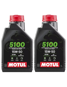 Aceite sintético Motul para moto 15W-50 2 L