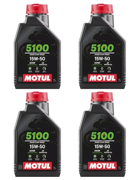 Aceite sintético Motul para moto 15W-50 4 L