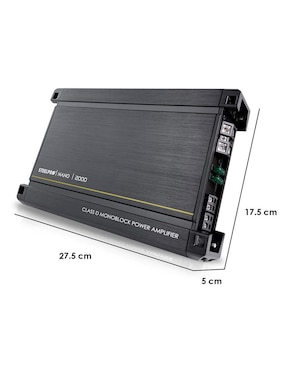 Amplificador para automovil steelpro nano-2000 de 9.6 v