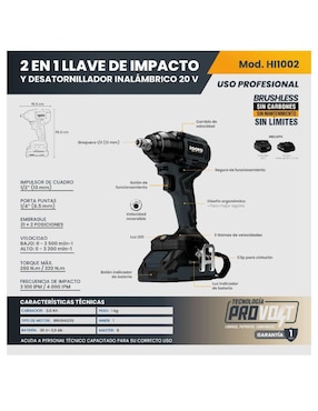 Pistola impacto Igoto hi1002