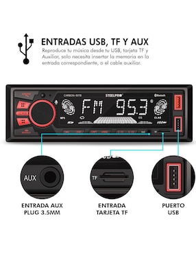 Autoestéreo un din Steelpro Carbon-907B