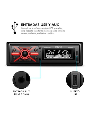Autoestéreo un din Steelpro carbon-330