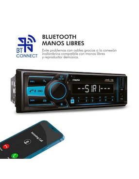 Autoestéreo un din con subwoofer Steelpro nano-090