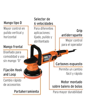 Pulidora orbital Truper doble acción 900 W
