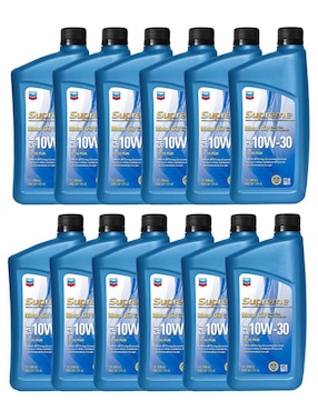 Aceite mineral Chevron para automóvil 10W-30 12 botes de 940 ml