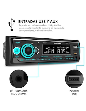 Kit de autoestéreo con subwoofer Broksonic bs-320f26