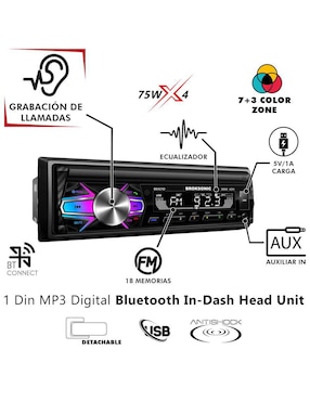 Kit de autoestéreo con subwoofer Broksonic bs-421d65