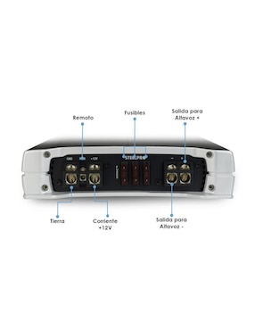 Amplificador para automovil steelpro oc-4550.1d de 6 v