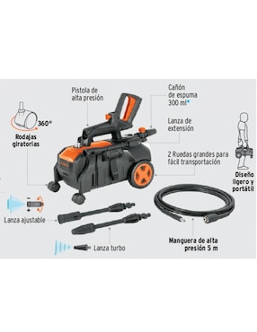 Hidrolavadora Truper eléctrica compacta 1512 PSI