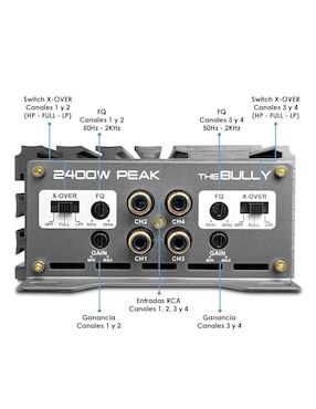 Amplificador para auto The Rude Boy The Bully de 12 V
